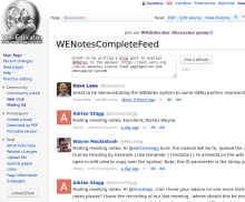 Example of a WEnotes feed and post widget on WikiEducator - MediaWiki