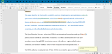 A sample of a collaboratively edited academic paper in OnlyOffice, seamlessly integrated into NextCloud, with changes by multiple authors being tracked and displayed